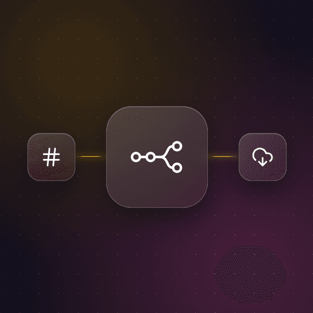 n8n workflow preview for Download media files from Slack messages